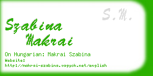 szabina makrai business card